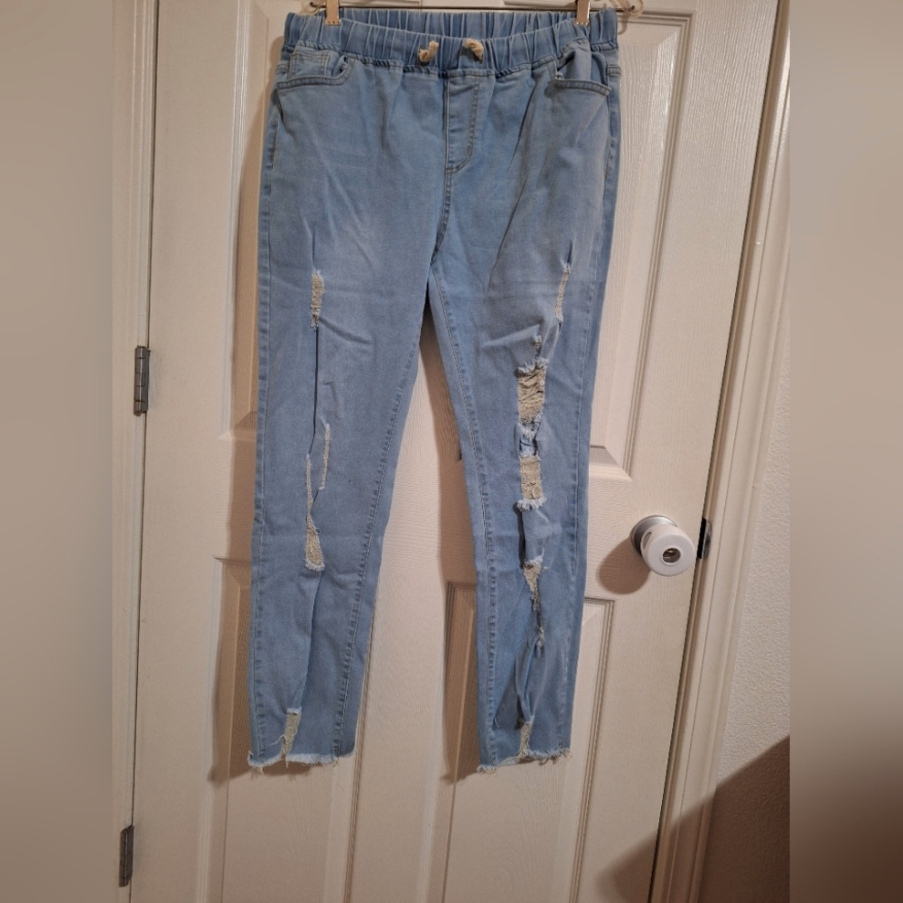 Drawstring jeans
